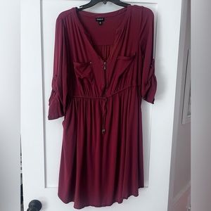 Torrid zip tie dress red orange size 00